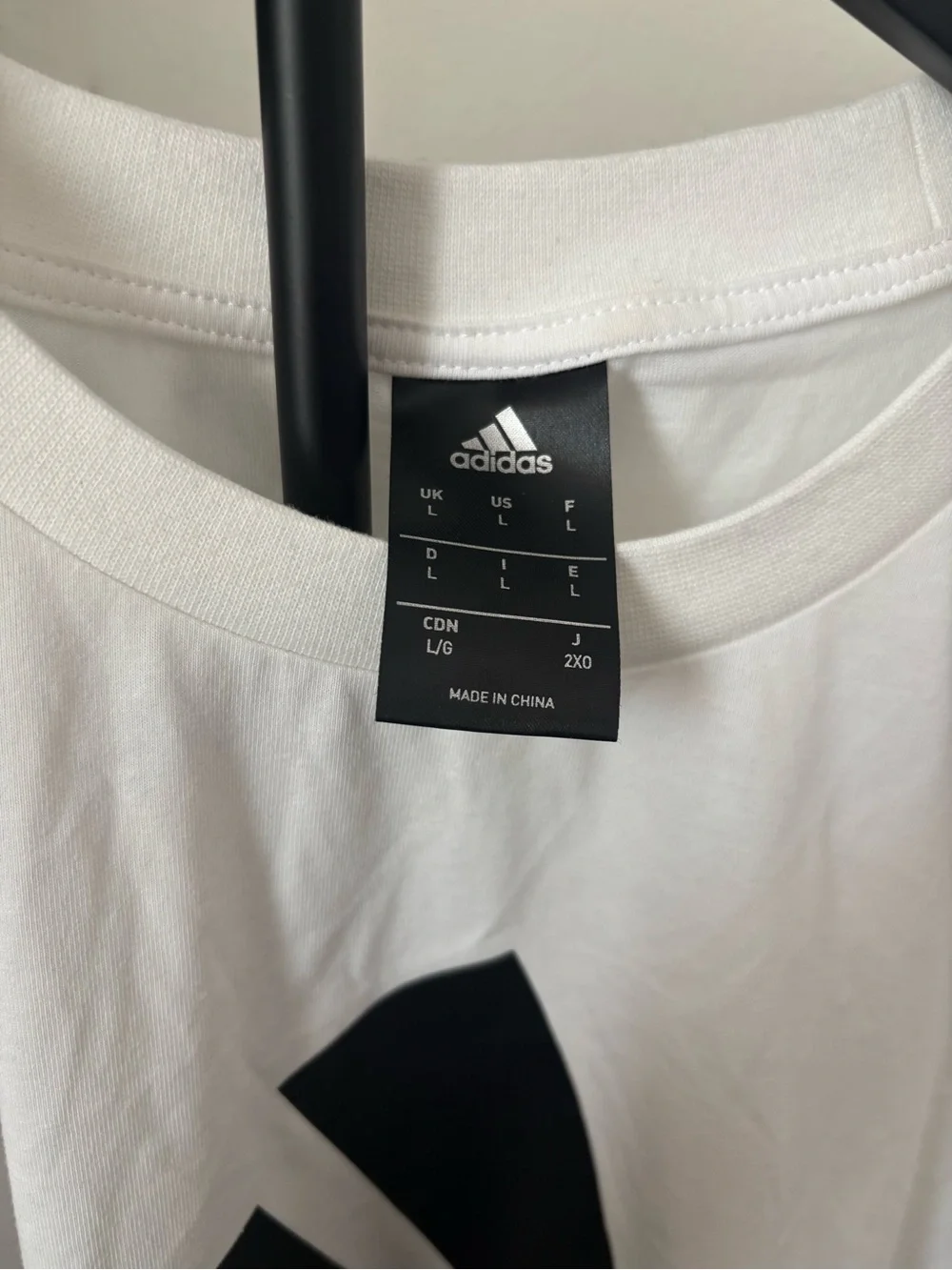 adidas White Short-Sleeve Basketball Logo Tee